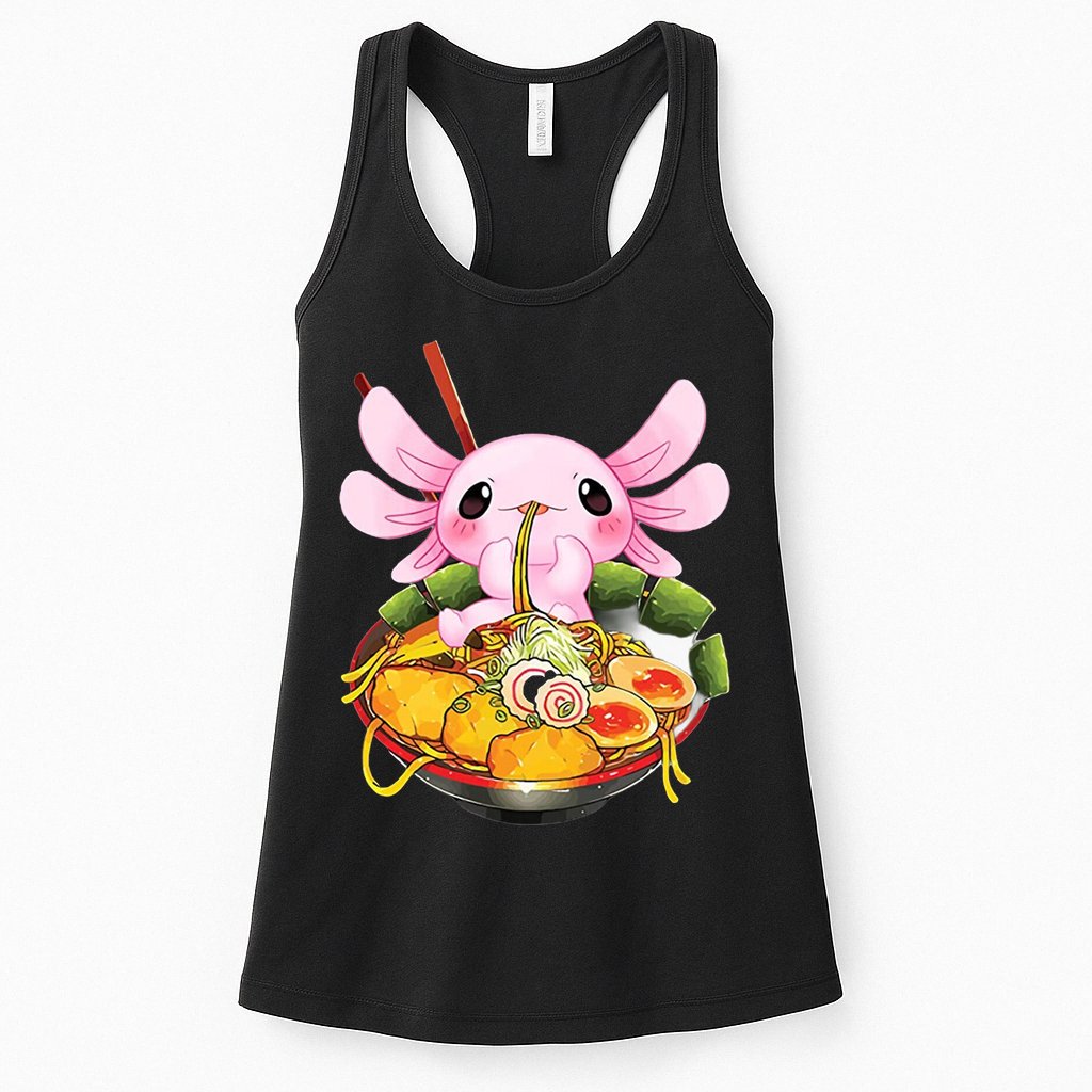 Axolotl Kawaii Japanese Food Womens Tank Top