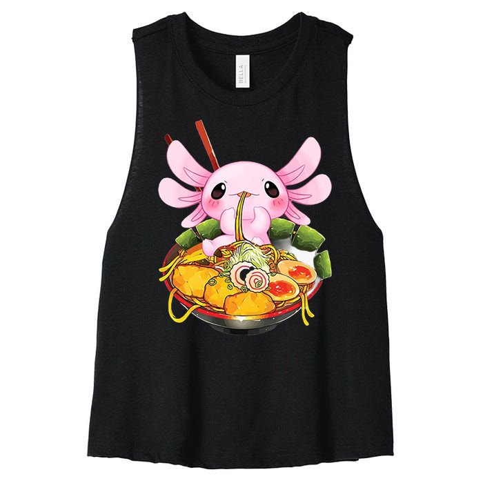 Axolotl Kawaii Japanese Food Women's Racerback Cropped Tank