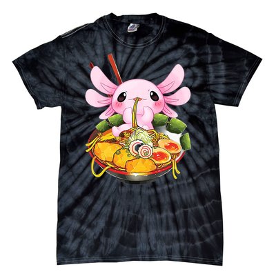 Axolotl Kawaii Japanese Food Tie-Dye T-Shirt