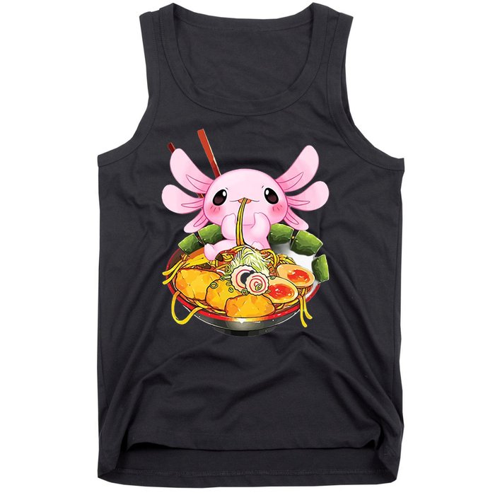 Axolotl Kawaii Japanese Food Tank Top