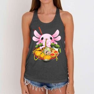 Axolotl Kawaii Japanese Food Women's Knotted Racerback Tank