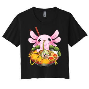 Axolotl Kawaii Japanese Food Women's Crop Top Tee