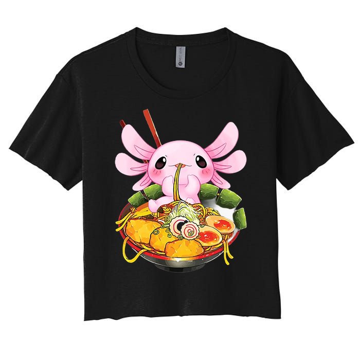 Axolotl Kawaii Japanese Food Women's Crop Top Tee