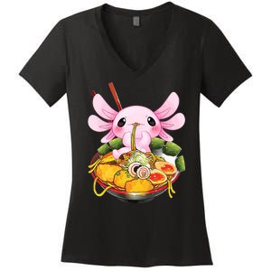 Axolotl Kawaii Japanese Food Women's V-Neck T-Shirt