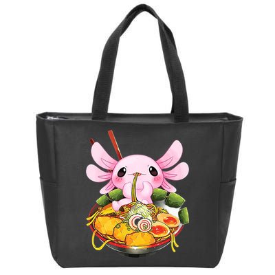 Axolotl Kawaii Japanese Food Zip Tote Bag