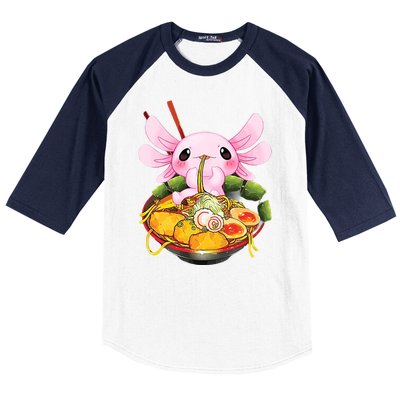 Axolotl Kawaii Japanese Food Baseball Sleeve Shirt