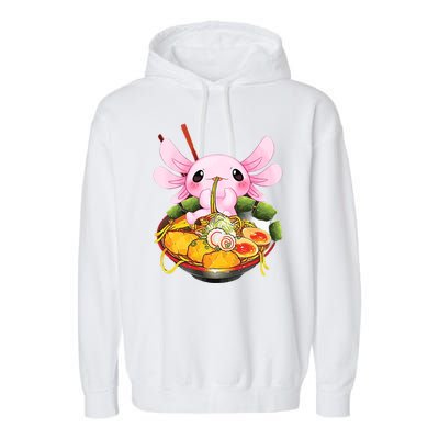 Axolotl Kawaii Japanese Food Garment-Dyed Fleece Hoodie