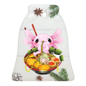 Axolotl Kawaii Japanese Food Ceramic Bell Ornament