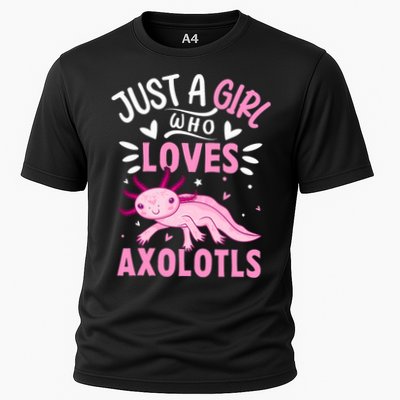 Axolotl Kawaii Just A Girl Who Loves Axolotls Cooling Performance Crew T-Shirt