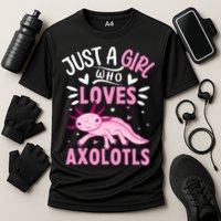 Axolotl Kawaii Just A Girl Who Loves Axolotls Cooling Performance Crew T-Shirt