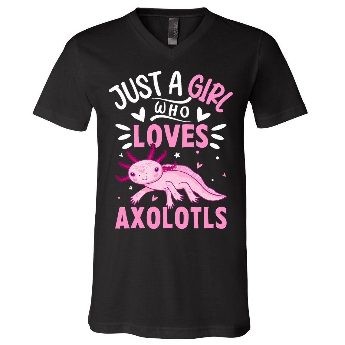 Axolotl Kawaii Just A Girl Who Loves Axolotls V-Neck T-Shirt
