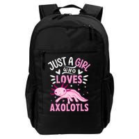 Axolotl Kawaii Just A Girl Who Loves Axolotls Backpack