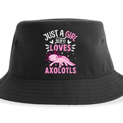 Axolotl Kawaii Just A Girl Who Loves Axolotls Sustainable Bucket Hat