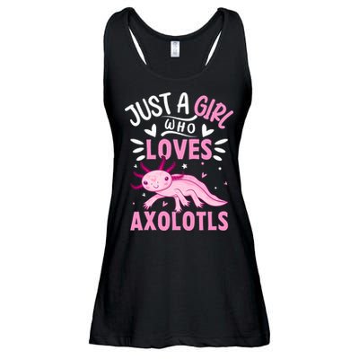 Axolotl Kawaii Just A Girl Who Loves Axolotls Ladies Essential Flowy Tank