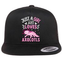 Axolotl Kawaii Just A Girl Who Loves Axolotls Flat Bill Trucker Hat
