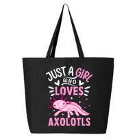 Axolotl Kawaii Just A Girl Who Loves Axolotls 25L Jumbo Tote
