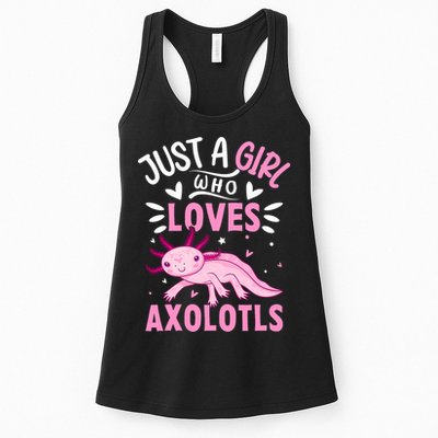 Axolotl Kawaii Just A Girl Who Loves Axolotls Womens Tank Top
