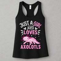Axolotl Kawaii Just A Girl Who Loves Axolotls Womens Tank Top