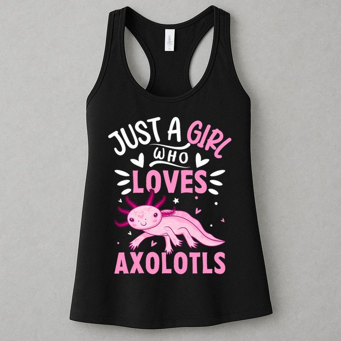 Axolotl Kawaii Just A Girl Who Loves Axolotls Womens Tank Top