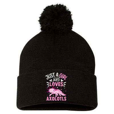 Axolotl Kawaii Just A Girl Who Loves Axolotls Pom Pom 12in Knit Beanie