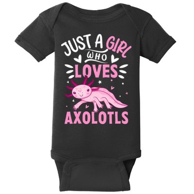 Axolotl Kawaii Just A Girl Who Loves Axolotls Baby Bodysuit
