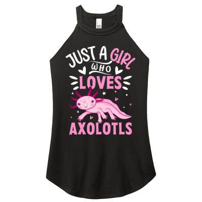 Axolotl Kawaii Just A Girl Who Loves Axolotls Women's Perfect Tri Rocker Tank