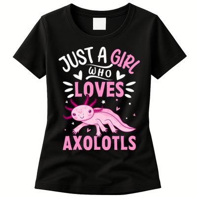 Axolotl Kawaii Just A Girl Who Loves Axolotls Womens T-Shirt