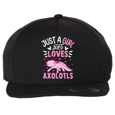 Axolotl Kawaii Just A Girl Who Loves Axolotls Wool Snapback Cap