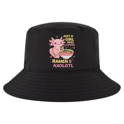 Axolotl Kawaii Just A Girl Who Loves Ramen And Axolotls Cool Comfort Performance Bucket Hat