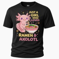 Axolotl Kawaii Just A Girl Who Loves Ramen And Axolotls Cooling Performance Crew T-Shirt