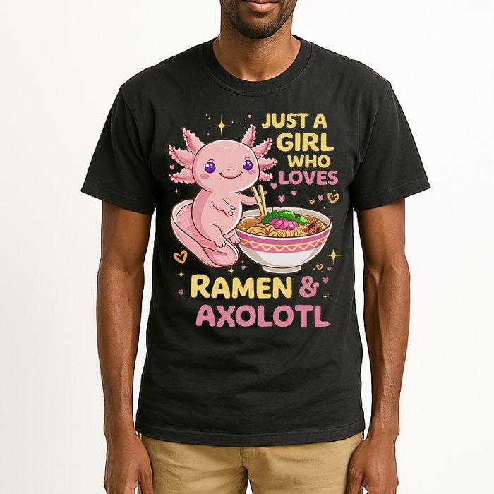 Axolotl Kawaii Just A Girl Who Loves Ramen And Axolotls Tall T-Shirt