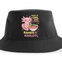 Axolotl Kawaii Just A Girl Who Loves Ramen And Axolotls Sustainable Bucket Hat