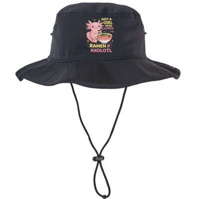 Axolotl Kawaii Just A Girl Who Loves Ramen And Axolotls Bucket Hat
