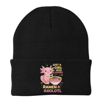Axolotl Kawaii Just A Girl Who Loves Ramen And Axolotls Beanie