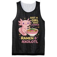 Axolotl Kawaii Just A Girl Who Loves Ramen And Axolotls Mesh Reversible Basketball Jersey Tank