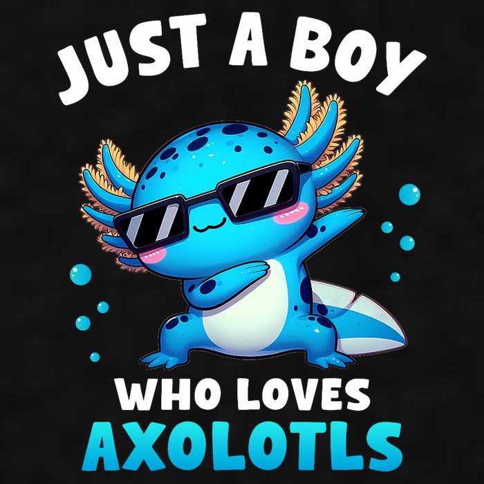 Axolotl Kawaii Just A Boy Who Loves Axolotls Dabbing Axolotl Ladies PosiCharge Tri-Blend Wicking Tank