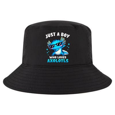 Axolotl Kawaii Just A Boy Who Loves Axolotls Dabbing Axolotl Cool Comfort Performance Bucket Hat
