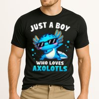 Axolotl Kawaii Just A Boy Who Loves Axolotls Dabbing Axolotl Performance Shirt