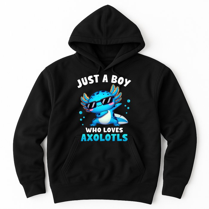 Axolotl Kawaii Just A Boy Who Loves Axolotls Dabbing Axolotl Hoodie