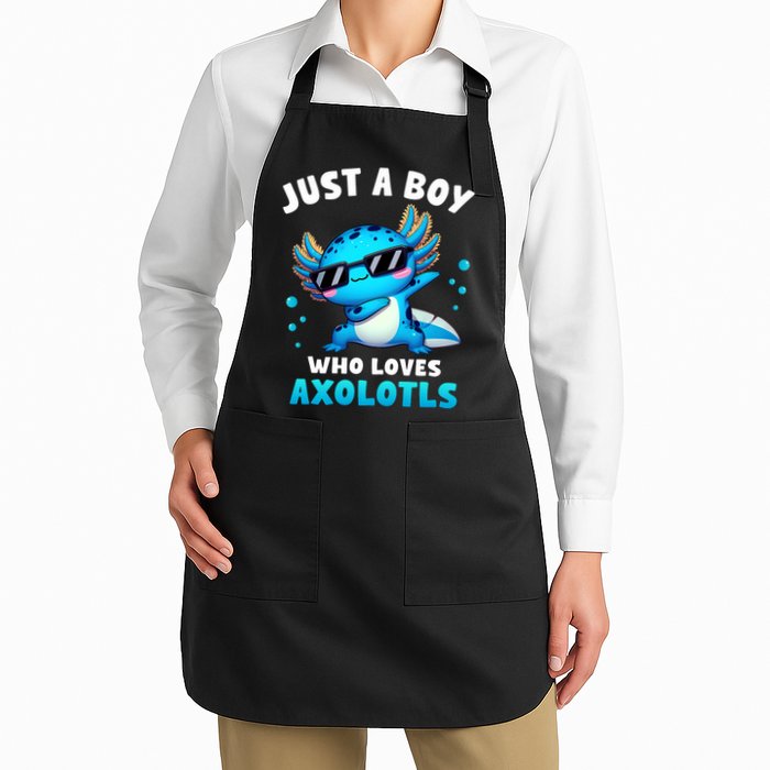 Axolotl Kawaii Just A Boy Who Loves Axolotls Dabbing Axolotl Apron
