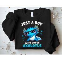 Axolotl Kawaii Just A Boy Who Loves Axolotls Dabbing Axolotl Sweatshirt