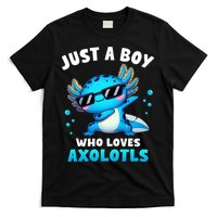 Axolotl Kawaii Just A Boy Who Loves Axolotls Dabbing Axolotl T-Shirt