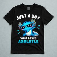 Axolotl Kawaii Just A Boy Who Loves Axolotls Dabbing Axolotl T-Shirt
