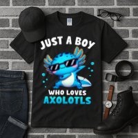 Axolotl Kawaii Just A Boy Who Loves Axolotls Dabbing Axolotl Tall T-Shirt