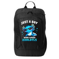 Axolotl Kawaii Just A Boy Who Loves Axolotls Dabbing Axolotl City Backpack