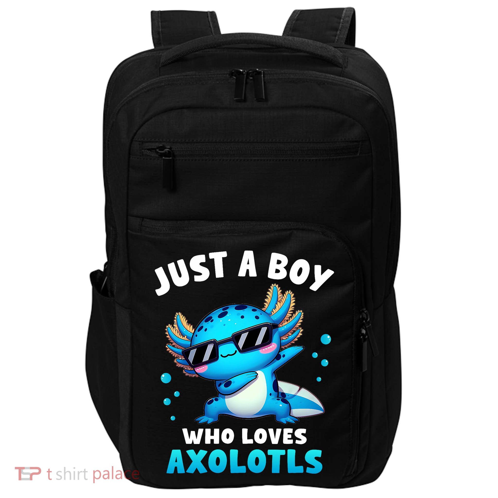 Axolotl Kawaii Just A Boy Who Loves Axolotls Dabbing Axolotl Impact Tech Backpack