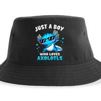 Axolotl Kawaii Just A Boy Who Loves Axolotls Dabbing Axolotl Sustainable Bucket Hat