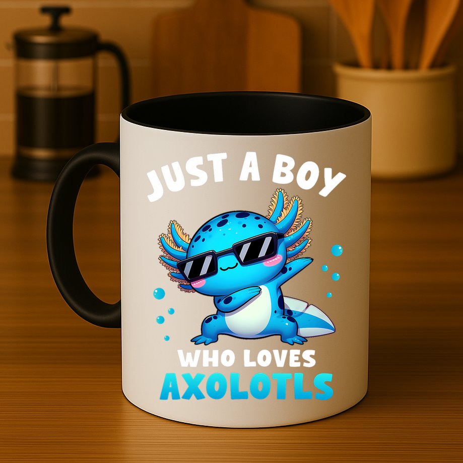 Axolotl Kawaii Just A Boy Who Loves Axolotls Dabbing Axolotl Mug