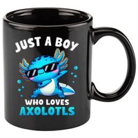 Axolotl Kawaii Just A Boy Who Loves Axolotls Dabbing Axolotl 11oz C Handle Ceramic Mug