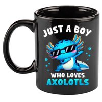 Axolotl Kawaii Just A Boy Who Loves Axolotls Dabbing Axolotl 11oz C Handle Ceramic Mug
